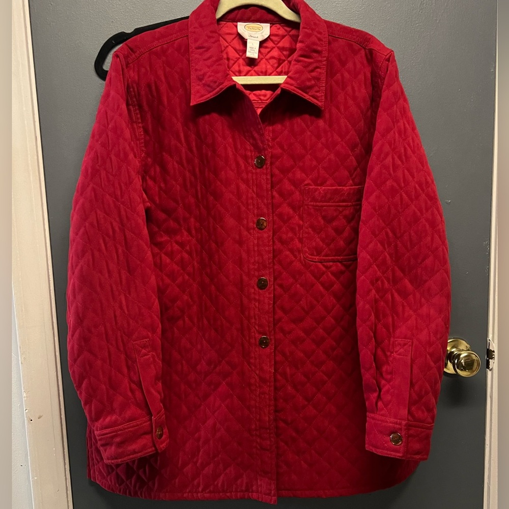 Talbots Quilted Scarlet Utility Jacket large